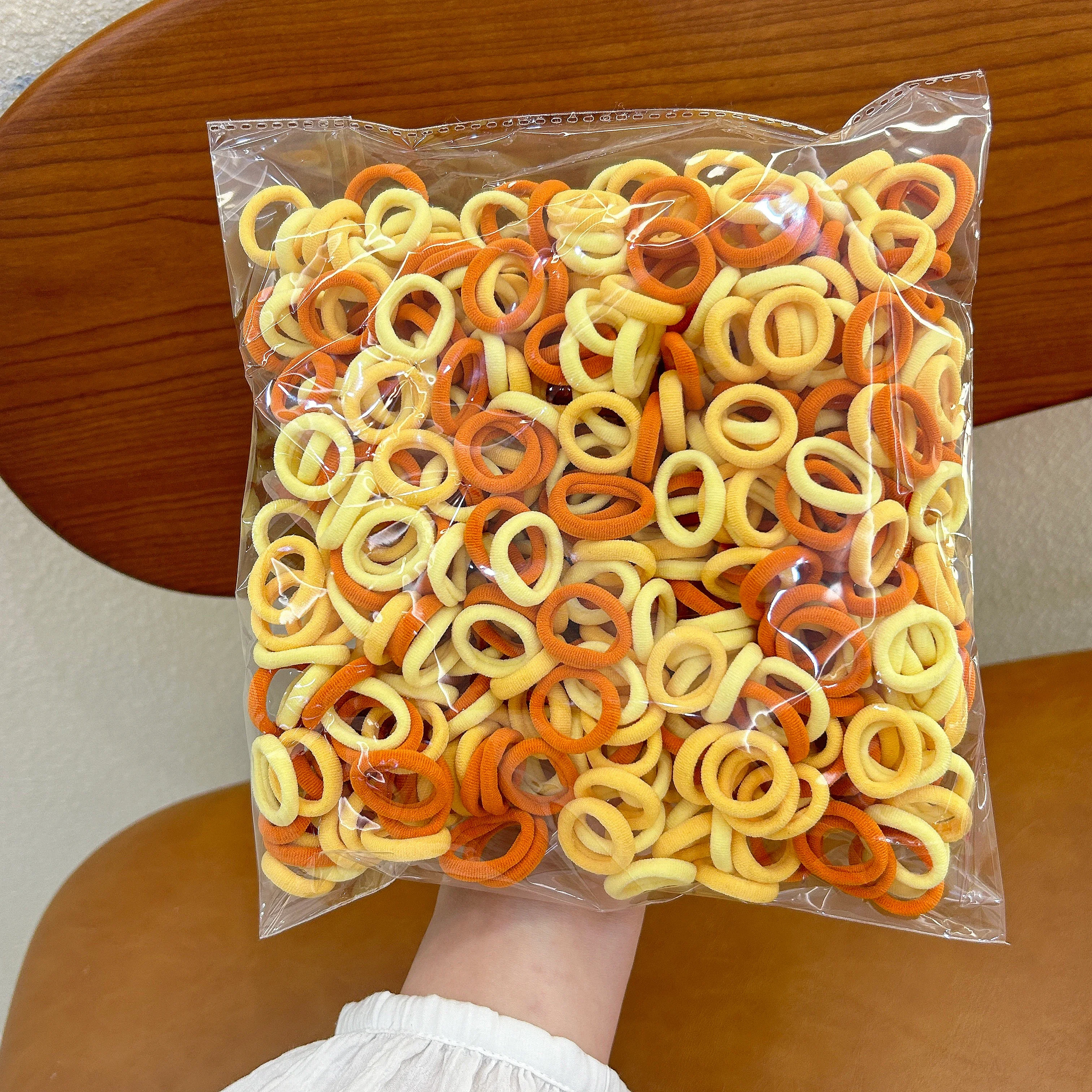 100/200/500pc Kinder Haar Zubehör Mit Hoher Elastizität Modische Nylon Haar Seil Einfache Grundlegende Stirnband