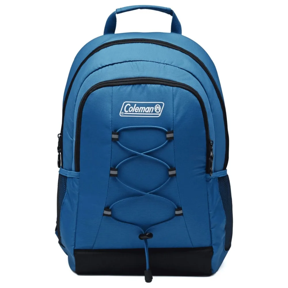 

28-cans Insulated Soft Backpack Cooler, Blue and Black, Adjustable Padded Shoulder and Waist Straps, Welded Seams Prevent Leaks