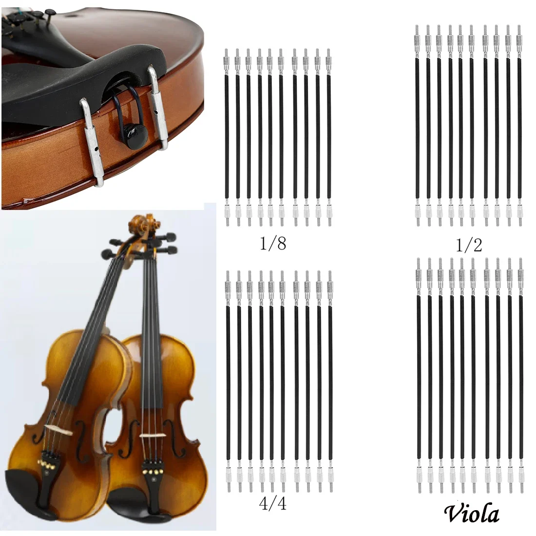 10Pcs Violin Viola Tail Gut Viola Nylon End Rope Tail For Viola Violin Use Tailpiece Adjuster Replacement