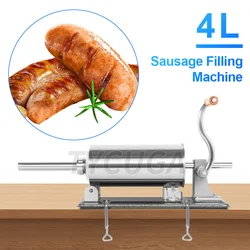 8.8LBS Sausage Stuffer Homemade Stainless Steel Sausage Filling Machine Sausage Syringe Meat Filler Sausage Maker For House