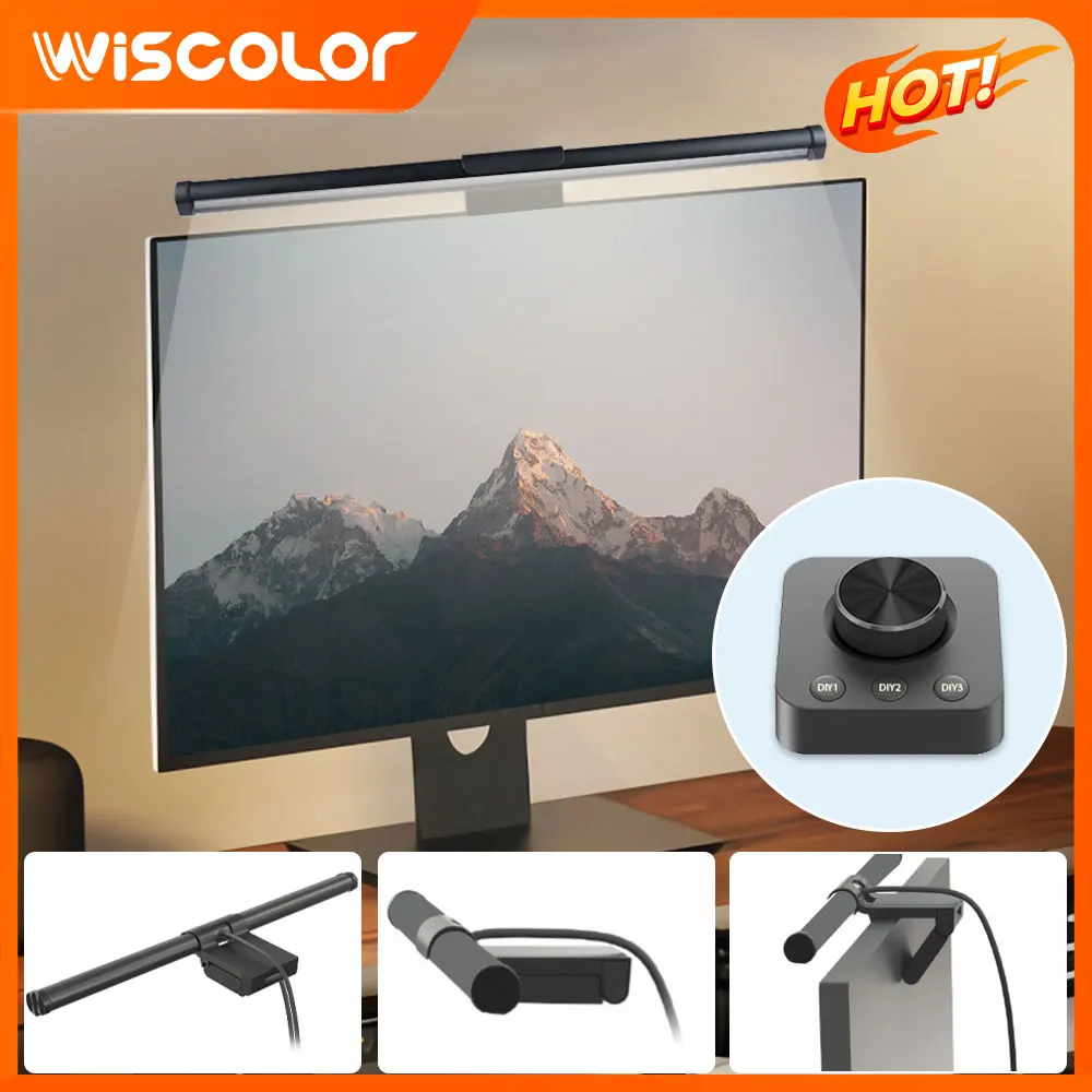 Setup Monitor Light Bar Dimmable Led Lights Smart Wifi RGB Gaming Lightbar PC Screen Hanging Monitor Decorations Remote Control