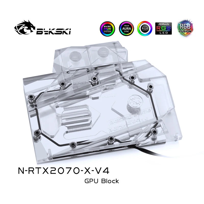 

Водяной блок Bykski для NVIDIA RTX2070 Founder Edition/RTX2060 SUPER Founder Edition/3PIN 5V RGB/4PIN 12V RGB