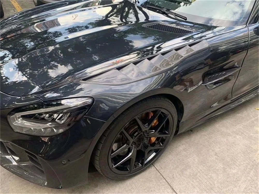 مصدات من ألياف الكربون شبه طراز PRO لسيارة Mercedes Benz AMG GT GTC GTS تعديل وترقية مصدات السيارة #5