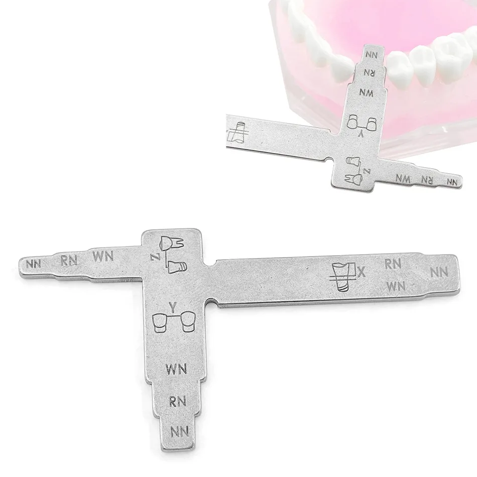 

Dental Implant Auxiliary Ruler T-shaped Stainless Steel Interdental Measuring Implant Position Planning Ruler Dental Tool