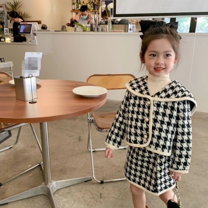 

Girl two-piece suit autumn new Chanel coat skirt fashionable Korean style cute comfortable