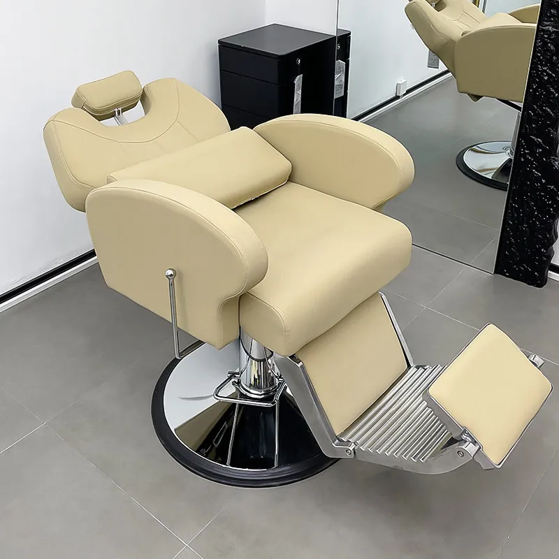 Salon oily , barber chair, high-end barbershop chair, hair salon special hairdressing chair, rotating and inverting scraped