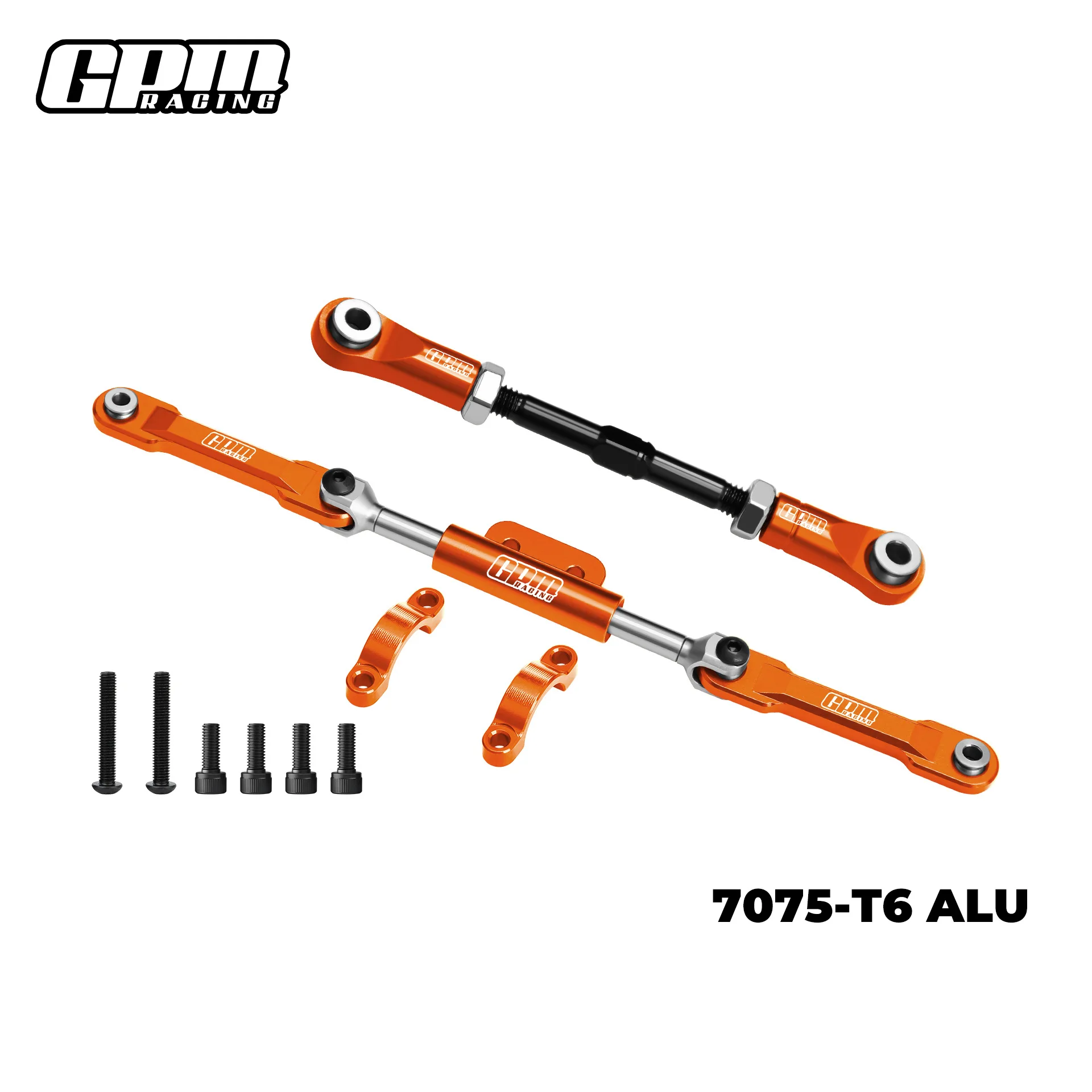 RC Upgrade Parts for HR VANQUISH 1/10 H10 Optic 4WD 7075-T6 Aluminium Medium Carbon Steel Servo Front Steering Linkage Kit