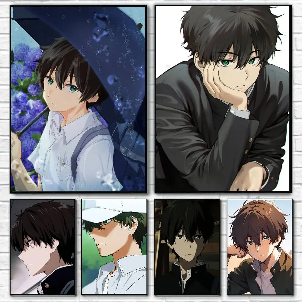 Oreki Houtarou Anime Ice Scream Posters Living Room Bar Cafe Quality Canvas Vintage Style Comics Painting Art Home Wall Decor