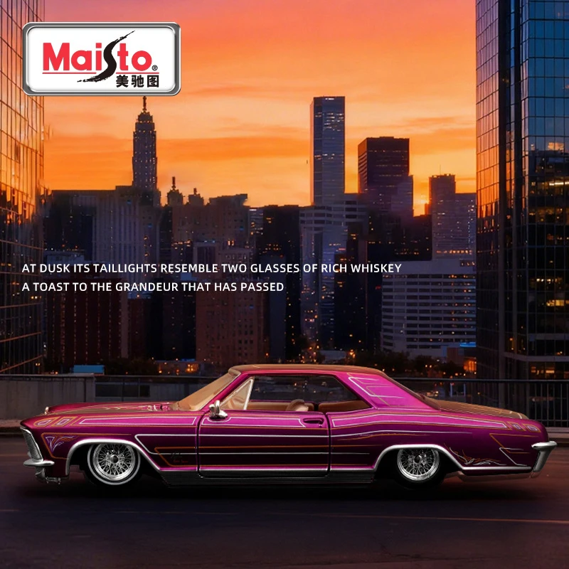 Maisto 1:26 Buick Riviera 1965 Modified  Alloy Car Diecasts & Toy Vehicles Car Model Miniature Scale Model Car For Children view 2