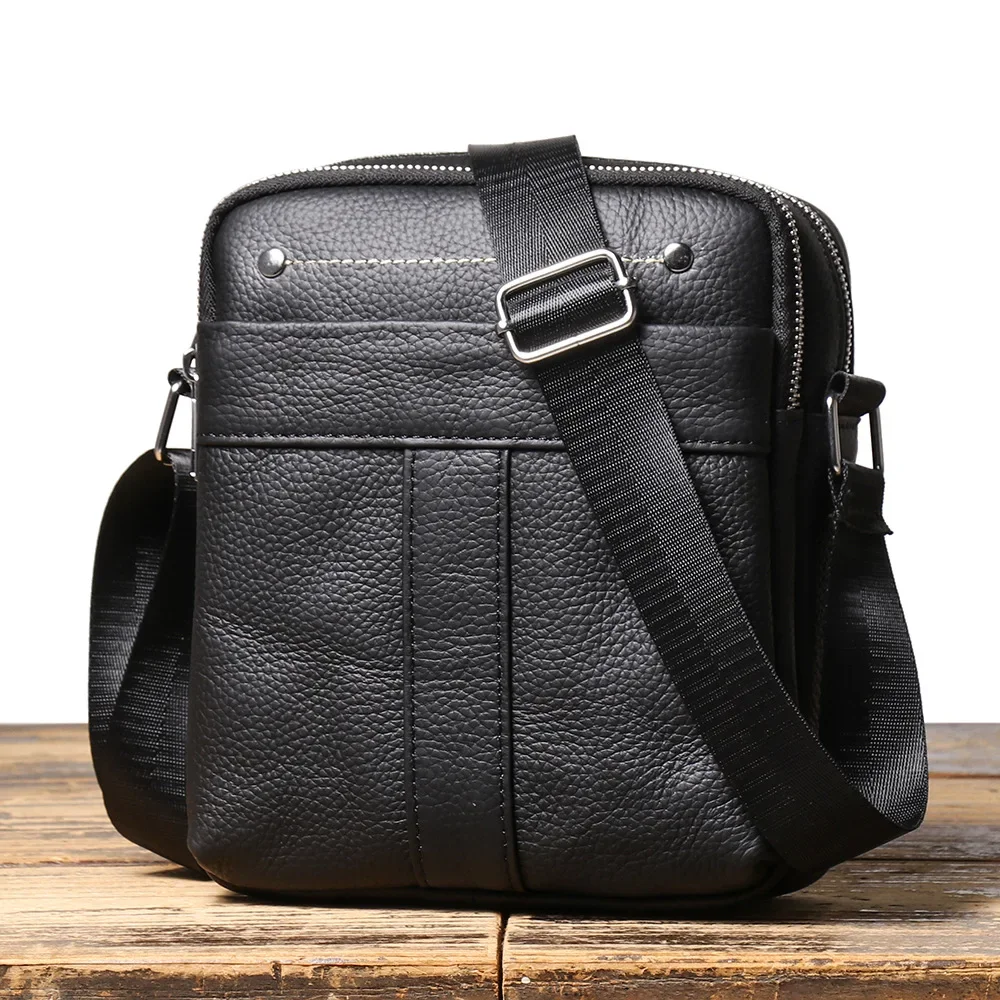 2024 Summer New Leather Men's Shoulder Bag Cowhide Cross-body Bag