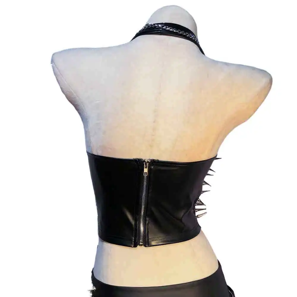 Festival Bra Y2K Tops 2026 Cyber Grunge Punk Rock Clothes with Spikes Emo Clothing Teens ALT Gothic Tank Goth T-shirt Sexy