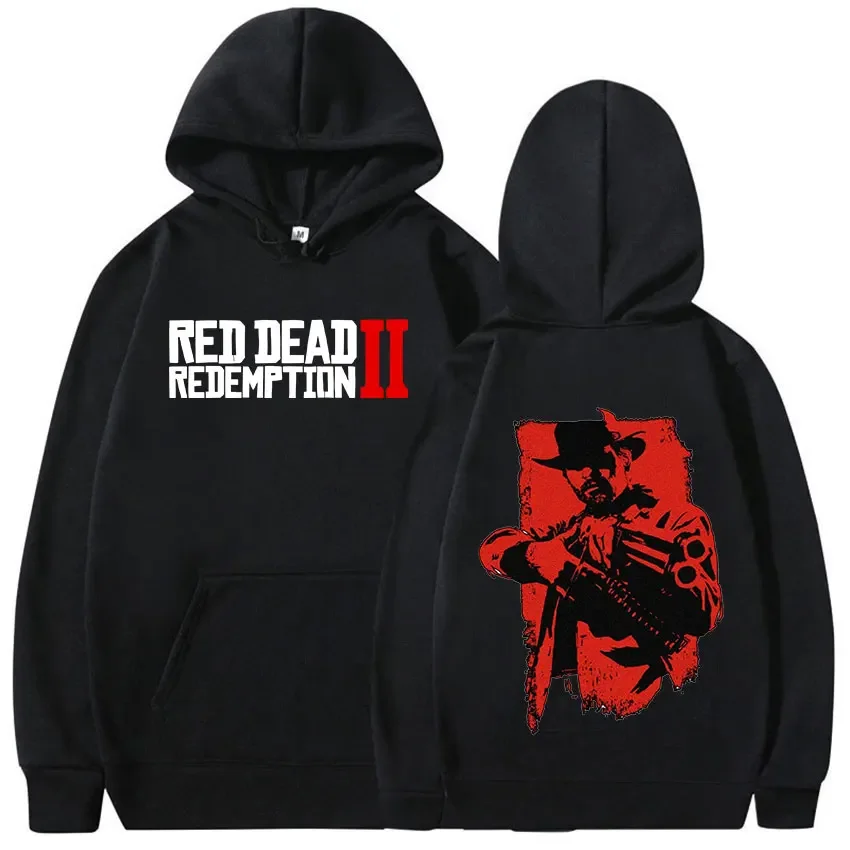 هوديس وهوديس مطبوعة عصرية من Red Dead Redemption لخريف وشتاء بلوفرات رجالية مريحة ودافئة