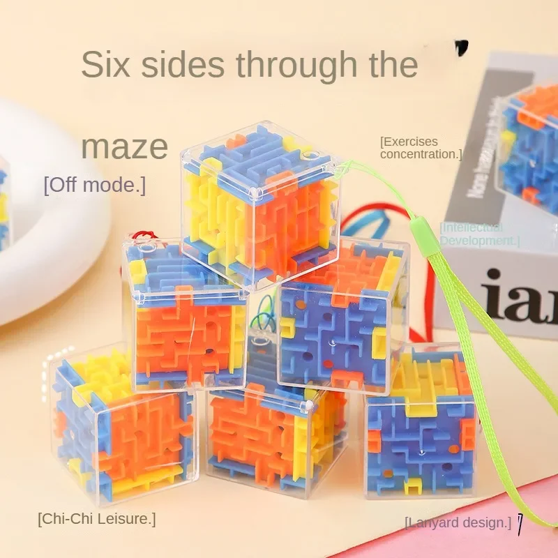 

3D Maze Spin Puzzle Cube Puzzle for Kids, Educational Brain Teasers Toy, Birthday Party Favors, Pinata Stuffers, 5-Pack