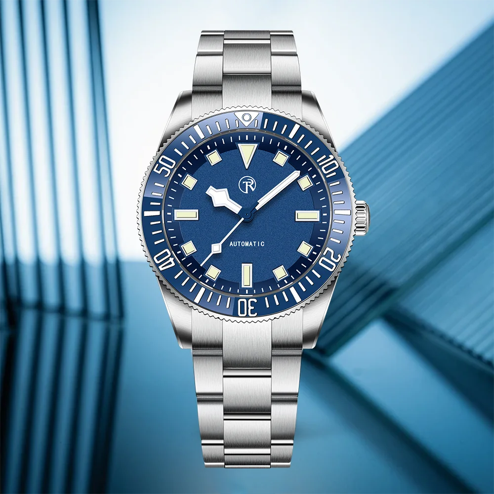 ROSSITIMI 2026 new men automatic mechanical watch simple classic style YN55 movement stainless steel watch sapphire glass mirror