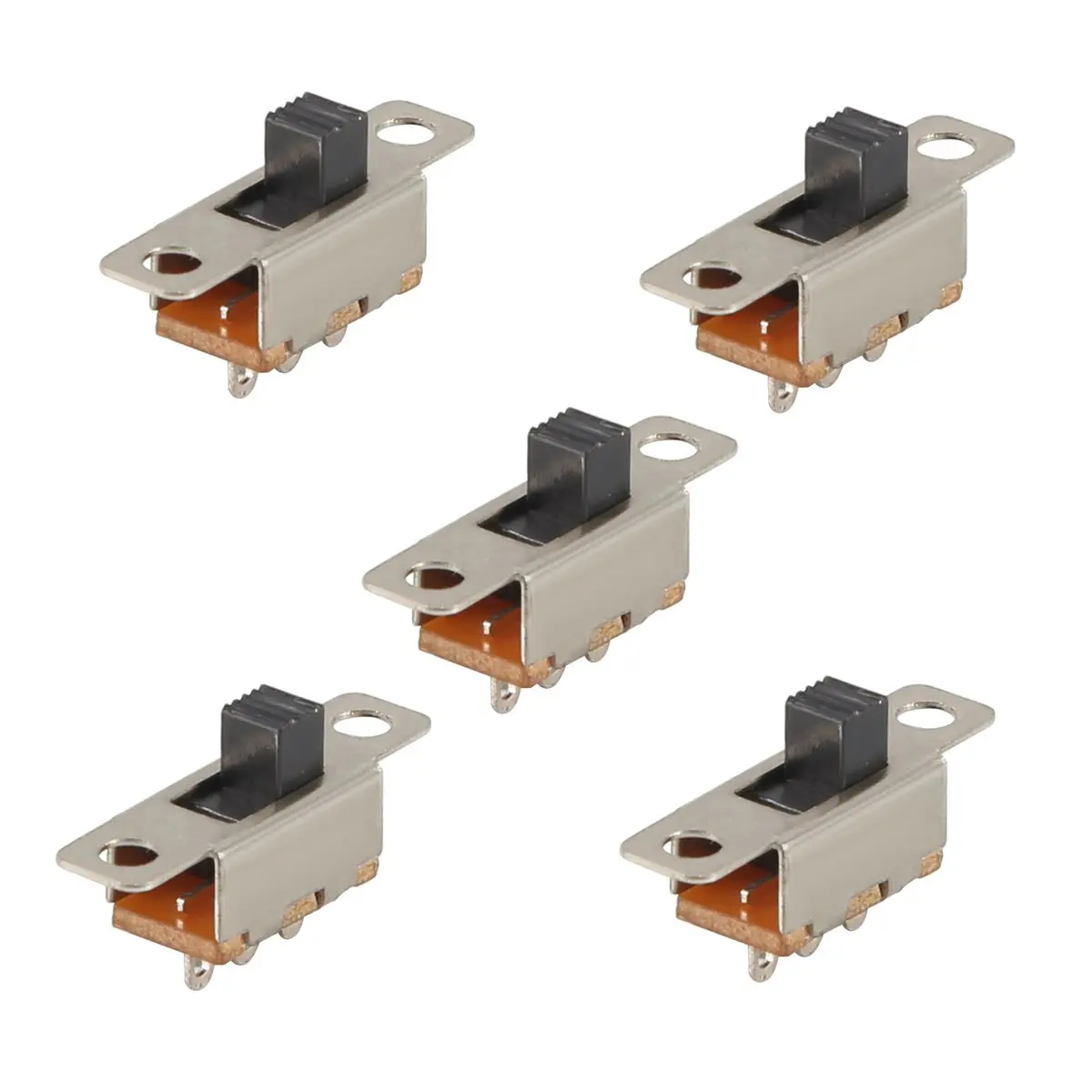 ABGN 5 Pcs x 2 Position SPDT 1P2T Panel Mini Slide Switch Solder Lug SS12F15G3