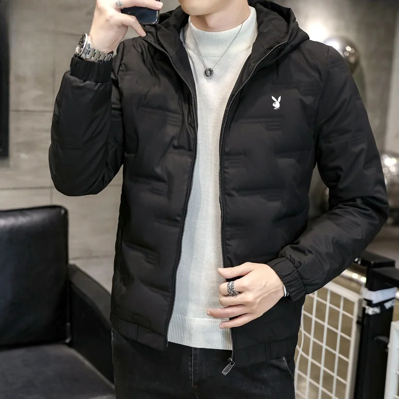 

Мужское хлопковое пальто Jaet, зимнее новое легкое теплое пуховое хлопковое пальто с капюшоном, молодежное модное повседневное пальто на молнии