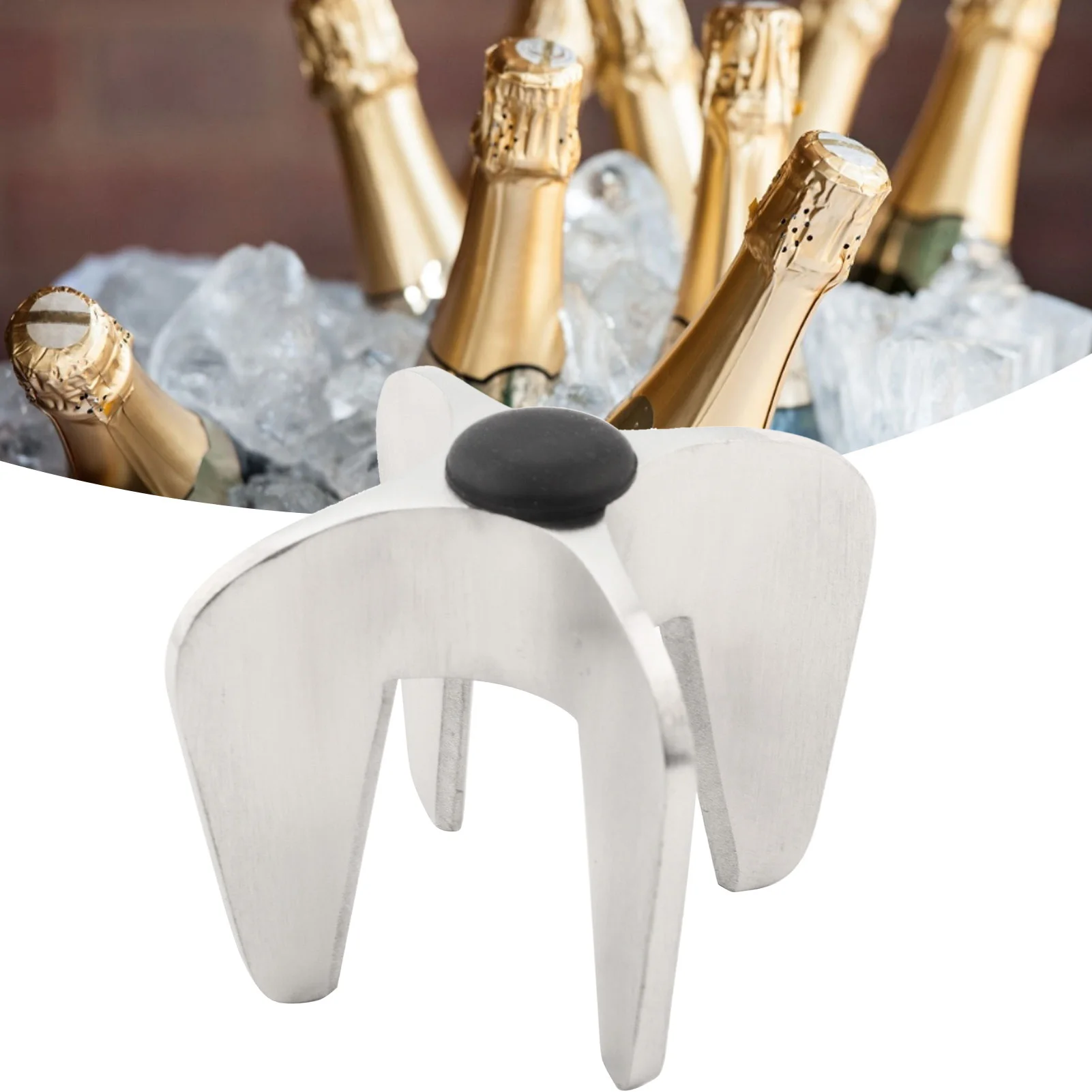 D9 Champagne Wine Bottle Opener Sparkling Cork Remover Stainless Steel with Polishing Surface Bubble Wine Cork Bottle Opener