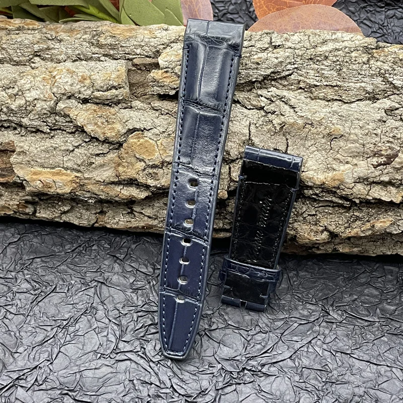 FUYIJIA Luxury Custom A-udemarsP-iguet CODE-11.59 Watch Band Alligator Strap 22MM Genuine Leather Belt Crocodile Skin Watchbands