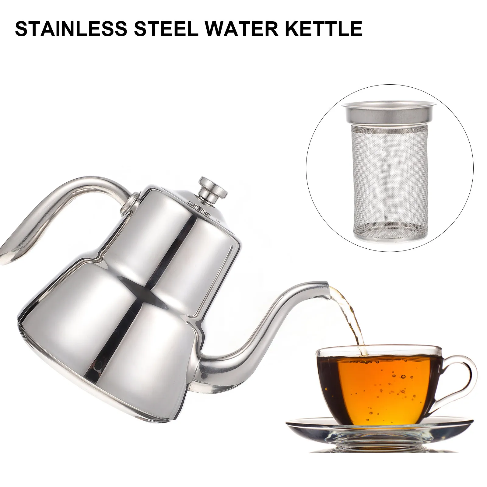 

1Pcs Creative Multi Purpose Tea Kettle Stainless Steel Filter Teapot Large Capacity Strainer Kettle for Kitchen Dining Room