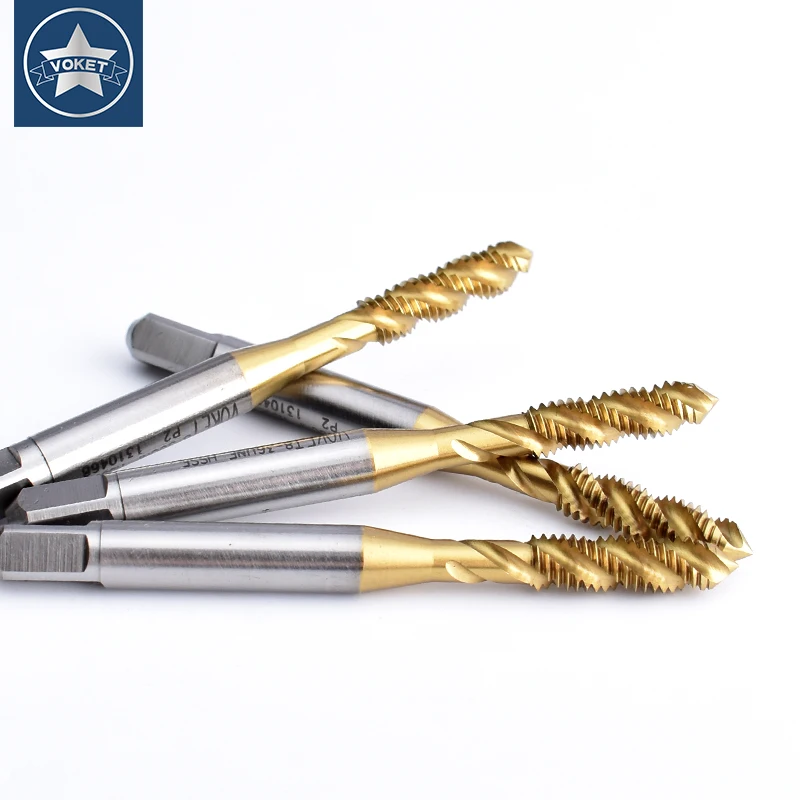 VOKET 1PCS HSSE-M35 JIS Standard Spiral Fluted Tap UNF 0-90 0-80 3-56 4-48 6-40 10-32 12-28 1/4 3/8 Machine Screw Thread Taps