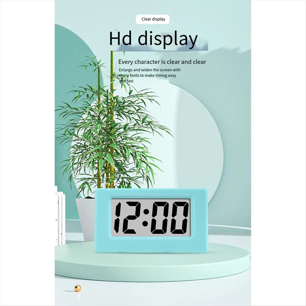 【N21R】 Mini Clock LED Screen Lectronic Digital Alarm Desktop Clock Blue