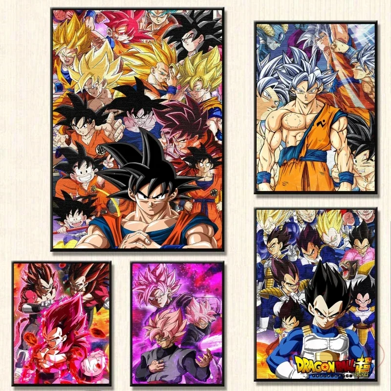 

Canvas Posters Dragon Ball Goku Decorative Wall Art Home Picture Decoration Paintings Prints and Prints Cuadros Best Gift Retro