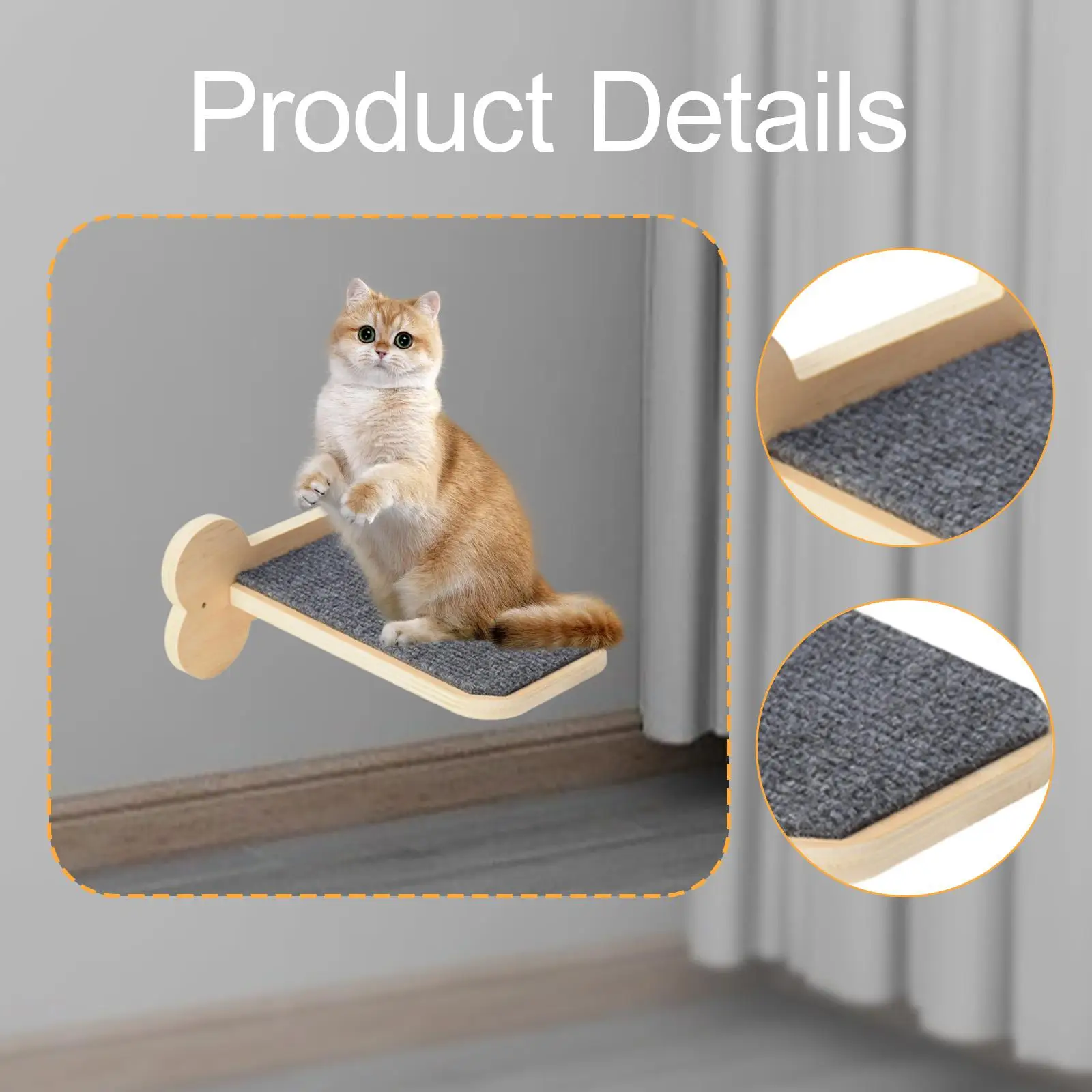 Estante de pared con escalones para que tu gato suba y descanse - imagen 5