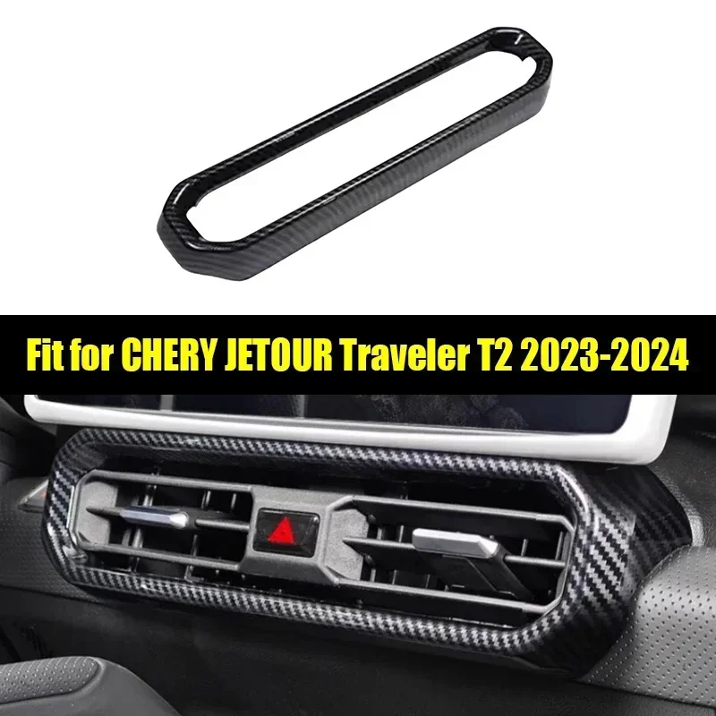 ¡Nuevo! Marcos decorativos de salida de aire de consola central aptos para CHERY Jetour Traveler T2 2023 2024 salida de aire acondicionado Interior Pa