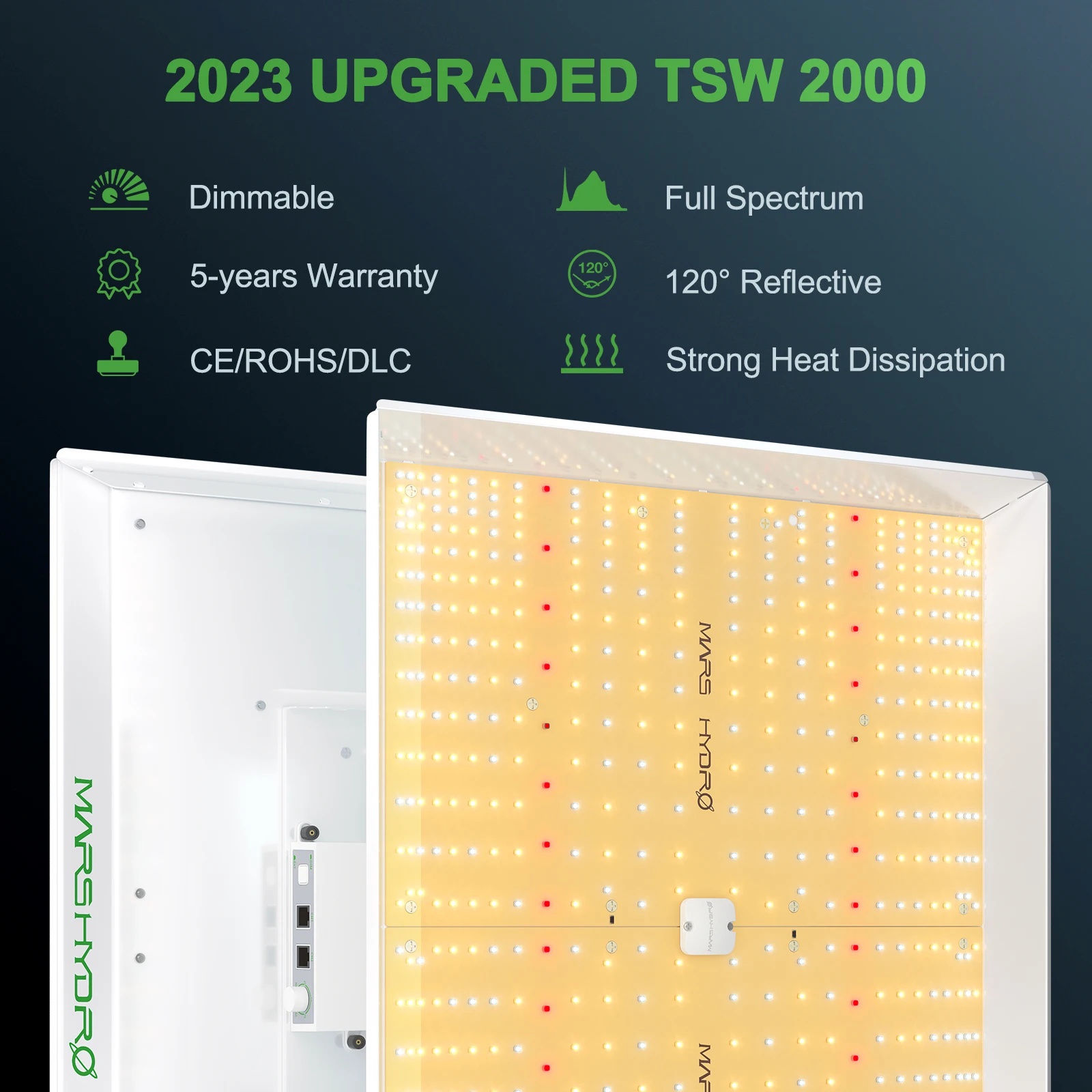 Mars Hydro-Lámpara Led para cultivo de plantas de interior, tablero cuántico de flores vegetales, sistema hidropónico Phytolamp, TSW 2024, novedad de 2000