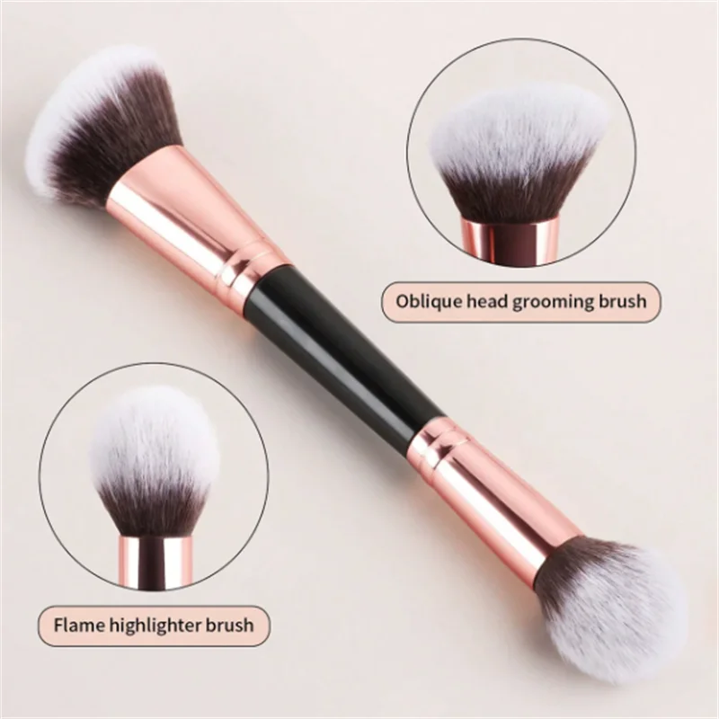 Unique Design Super Soft Bristle skin-friendly metal ferrule skin-friendly multi-function Metal tube brush set