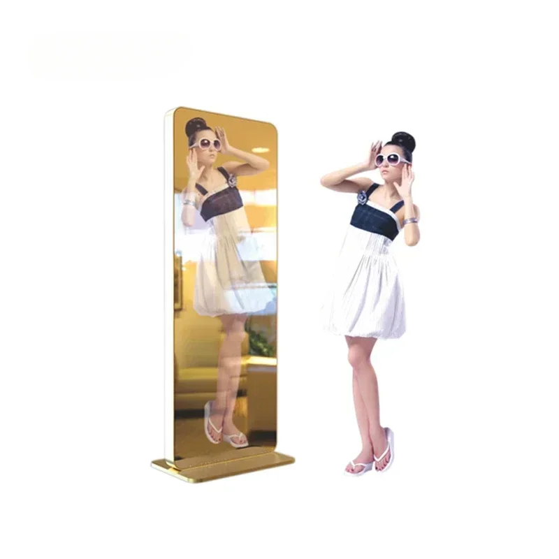 Modern Mirror Android Smart Fitness Magic Mirror Photo Booth Touch Screen Mirror Wall Mounted Digital Signage LCD Display