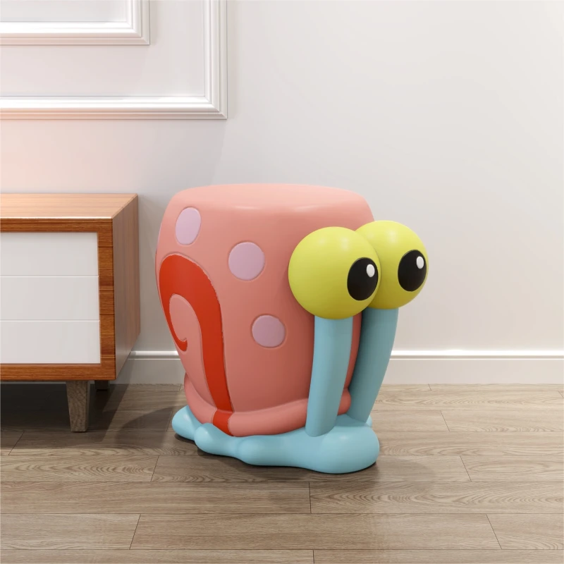 

Cartoon Snail Shoe Ottoman Change Stool Entrance Home Children Cute Creative Lobby Sitting Low Stool Storage Furniture