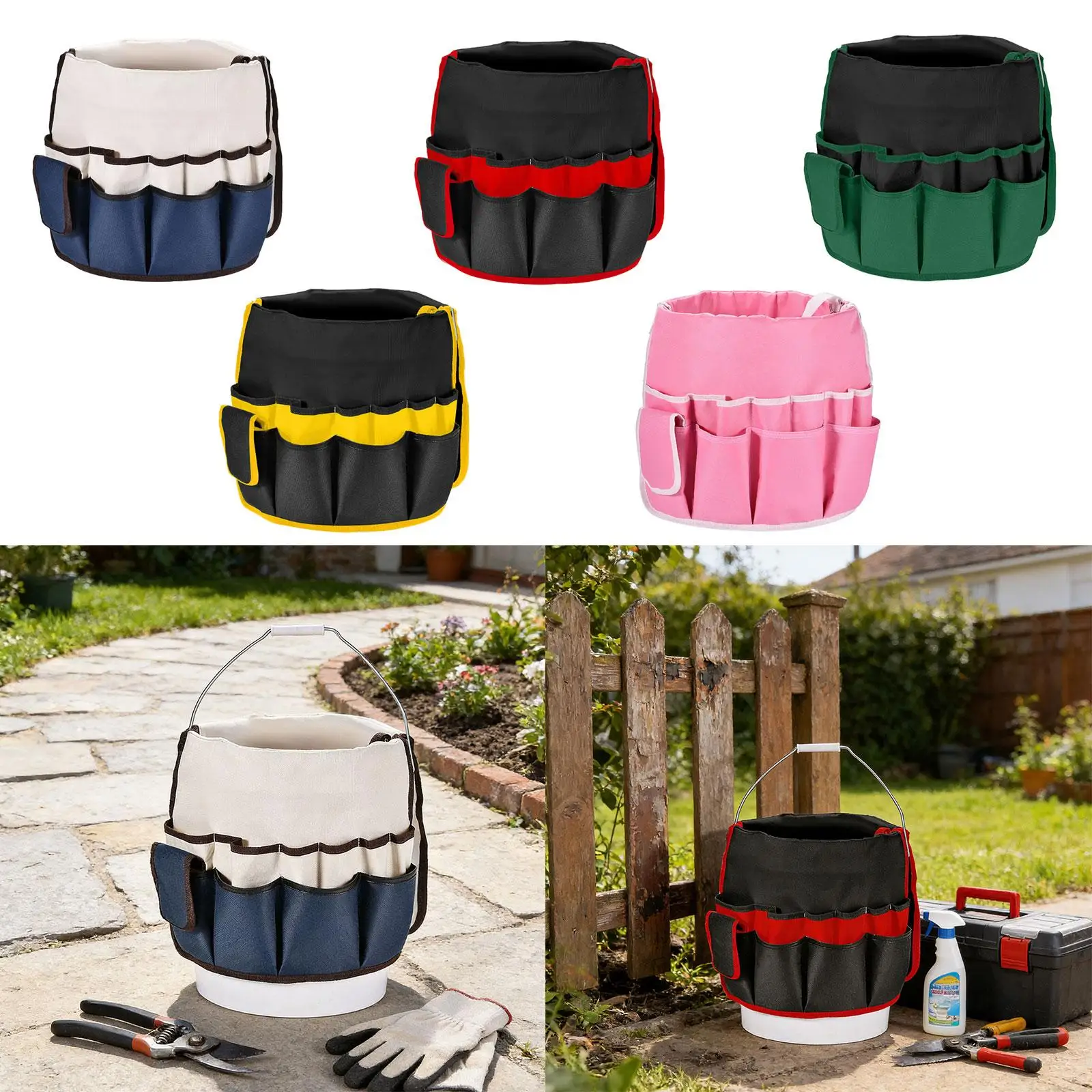 

Сумка-ведро для садовых инструментов, переноска для хранения инструментов, мужской подарок, износостойкий, сверхмощный, для садовых инструментов, молотков