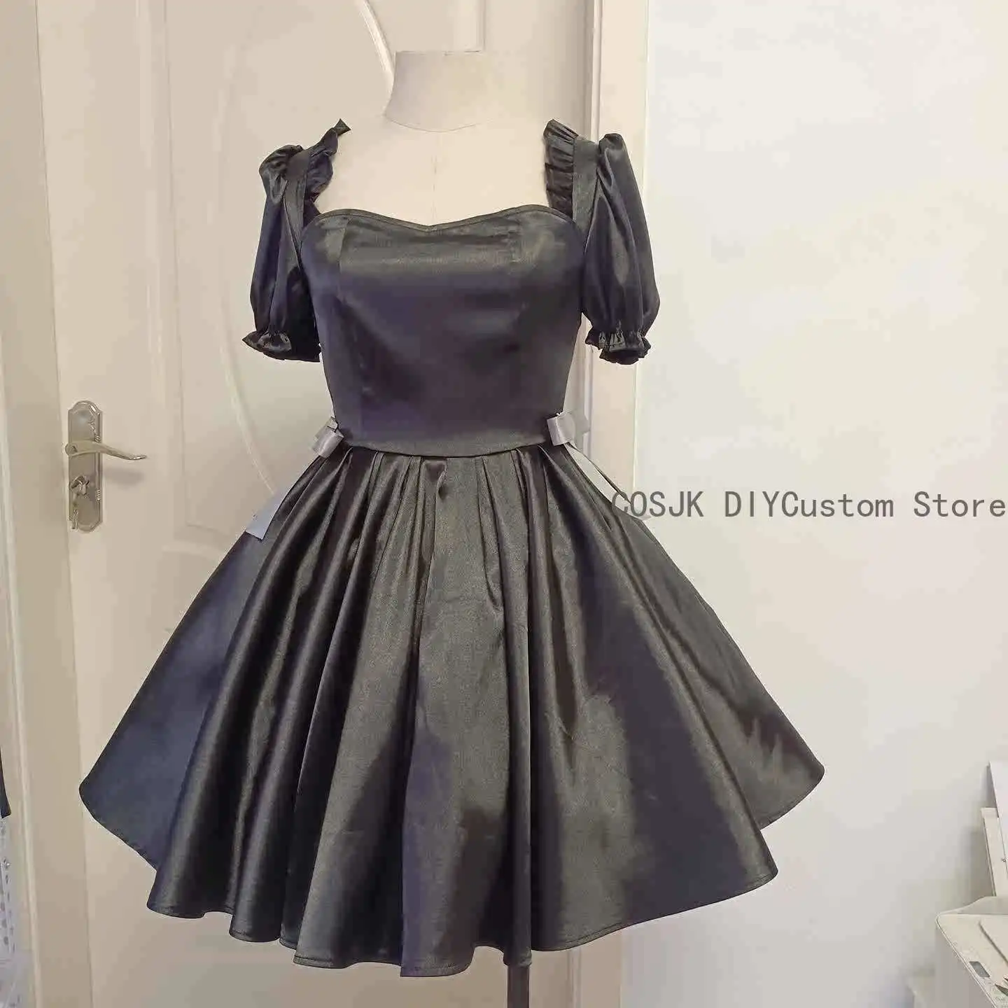 2026 لعبة الغريبة المرحلة سوا لعبة تأثيري حلي أنيمي فستان أسود أزياء الهالوين للنساء رجل فستان كامل ملابس الحفلات