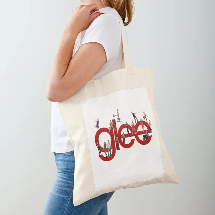 glee logo with the cast Tote Bag personalized tote bag Beach bag tote screen