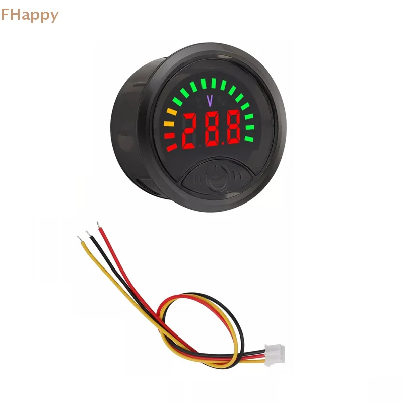 

Mini LED Digital Voltmeter DC DC7-100V Display Round Two-wire Car Voltage Current Meter Volt Detector Tester Monitor Pane