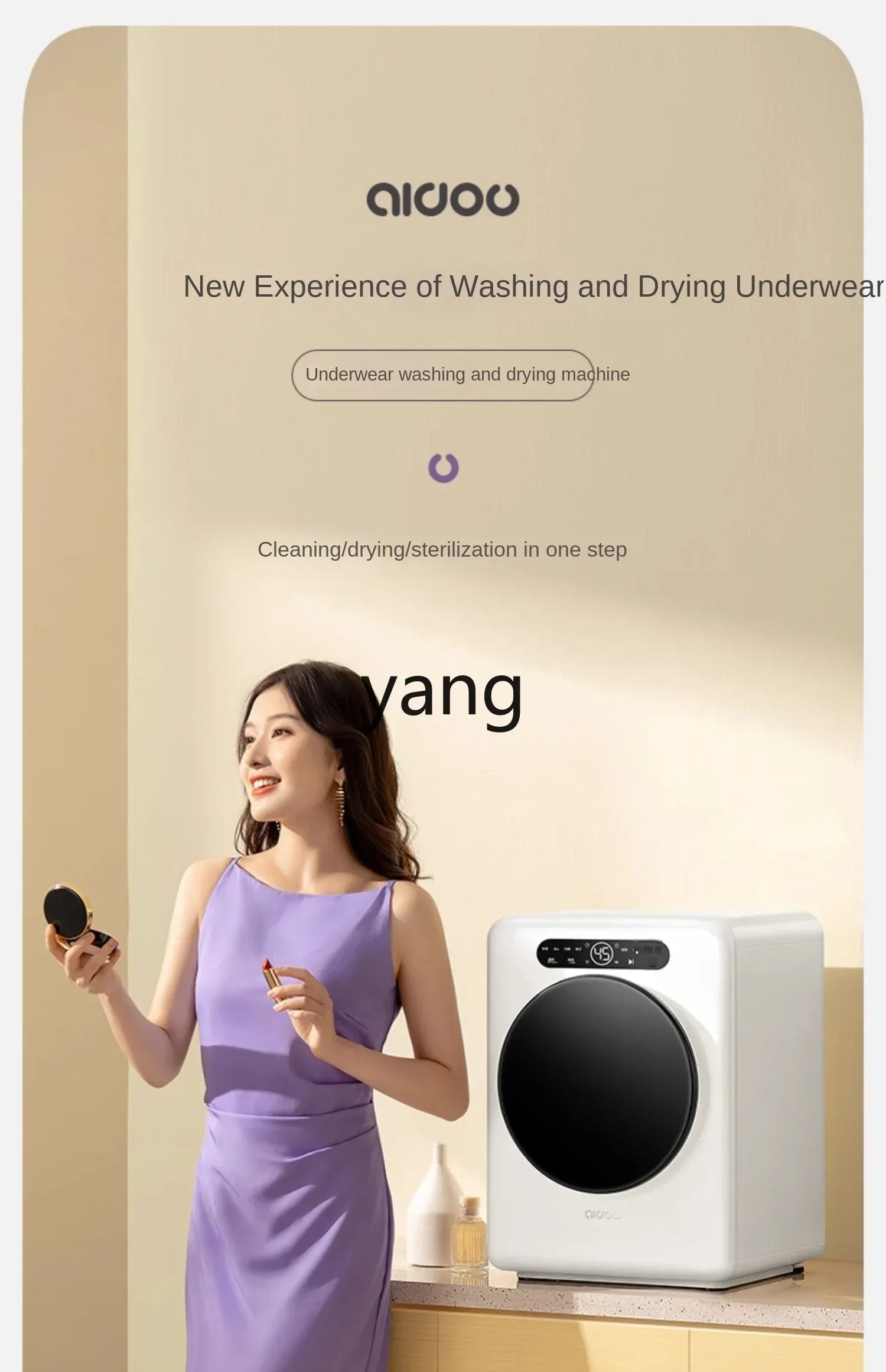 Lavagem e Secagem de Roupas Íntimas com Alta Temperatura, Mini Automático