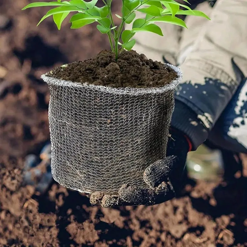 15/30pcs Stainless Steel Root Protectors for Fruit Trees Flowers Metal Mesh Bags Mouse Baskets Plants Baskets Rodent Protection