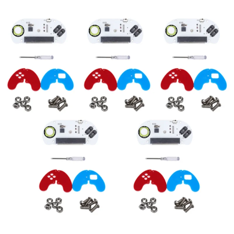 

APPLIA-5PCS For Micro-Bit Electronic Joystick:Bit V2 Kit Acrylic Case On-Board Buzzer+Vibration Motor Microbit Controller Durabl