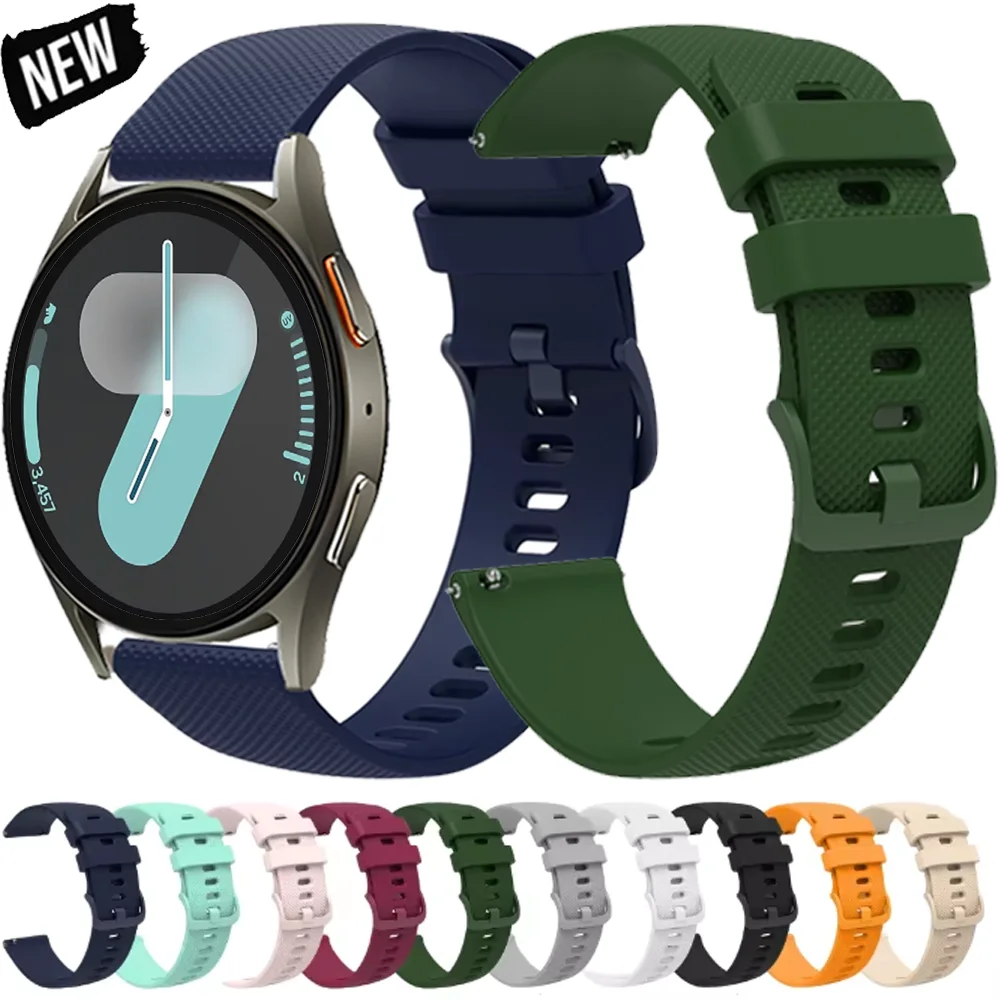 20mm 22mm Silicone Watch Band For Samsung Galaxy Watch 7 6 5 4 3 Huawei Watch 4/3/GT5-4-3 bracelet wristband Amazfit GTR/Stratos