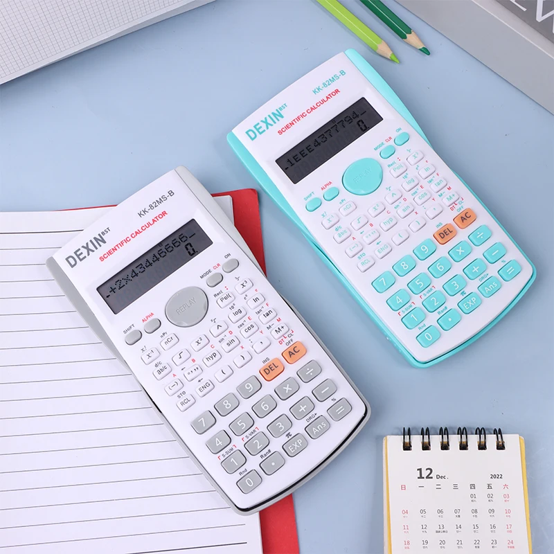 Handheld Portable 82MS Scientific Calculator Student 2-line Display Multi-function Mathematics Teaching Dedicated Calculator