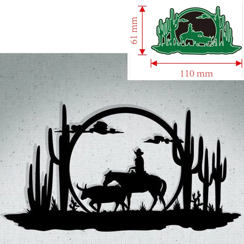 Matryce do cięcia metalu kowbojskie dekoracje księga gości papierowe rzemiosło forma do noża podkładki chroniące przed uderzeniami ostrzy