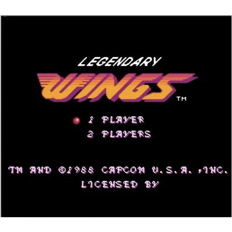 خرطوشة لعبة الأجنحة الأسطورية لوحدة تحكم FC / NES 60Pins / 72Pins بطاقة ألعاب الفيديو
