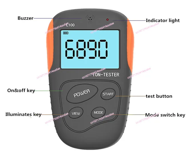 Detector de iones negativos portátil, Detector de aniones sólidos de L-100 para turmalina, puede reemplazar a COM-3010PRO