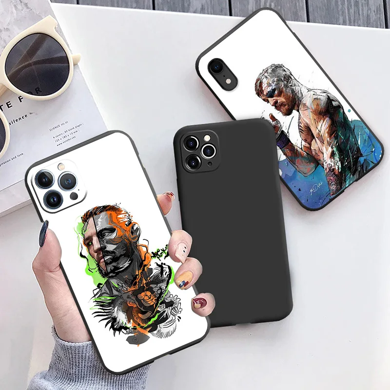 Phone Case For iphone 13 Pro Max 7 8 6 6S 15 14 Plus SE 12 11 XS X XR Mini Conor Mcgregor King Soft Camera Protective Cover