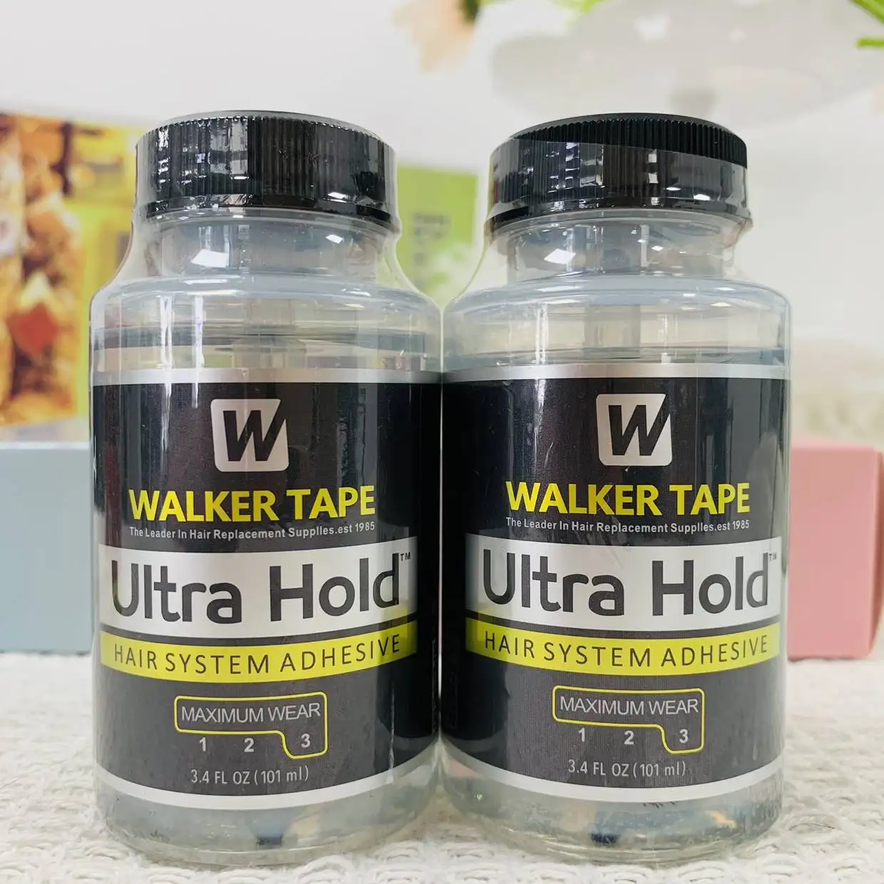 Hurtownie 5 sztuk taśma Walker Ultra Hold klej do koronek 3.4oz/101ml wodoodporny klej do włosów z koronką Walker do koronkowej peruki/peruki/zapięcia