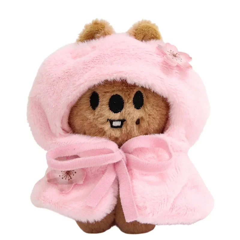 Neues Skzoo Niedliches Spielzeugset im Sakura-Thema mit Umhang, Schal, Verkleidungsfigur, Tasche, Schlüsselanhänger, Dekorativer Kawaii Plüschpuppen-Zubehör-Geschenk – Detail 6