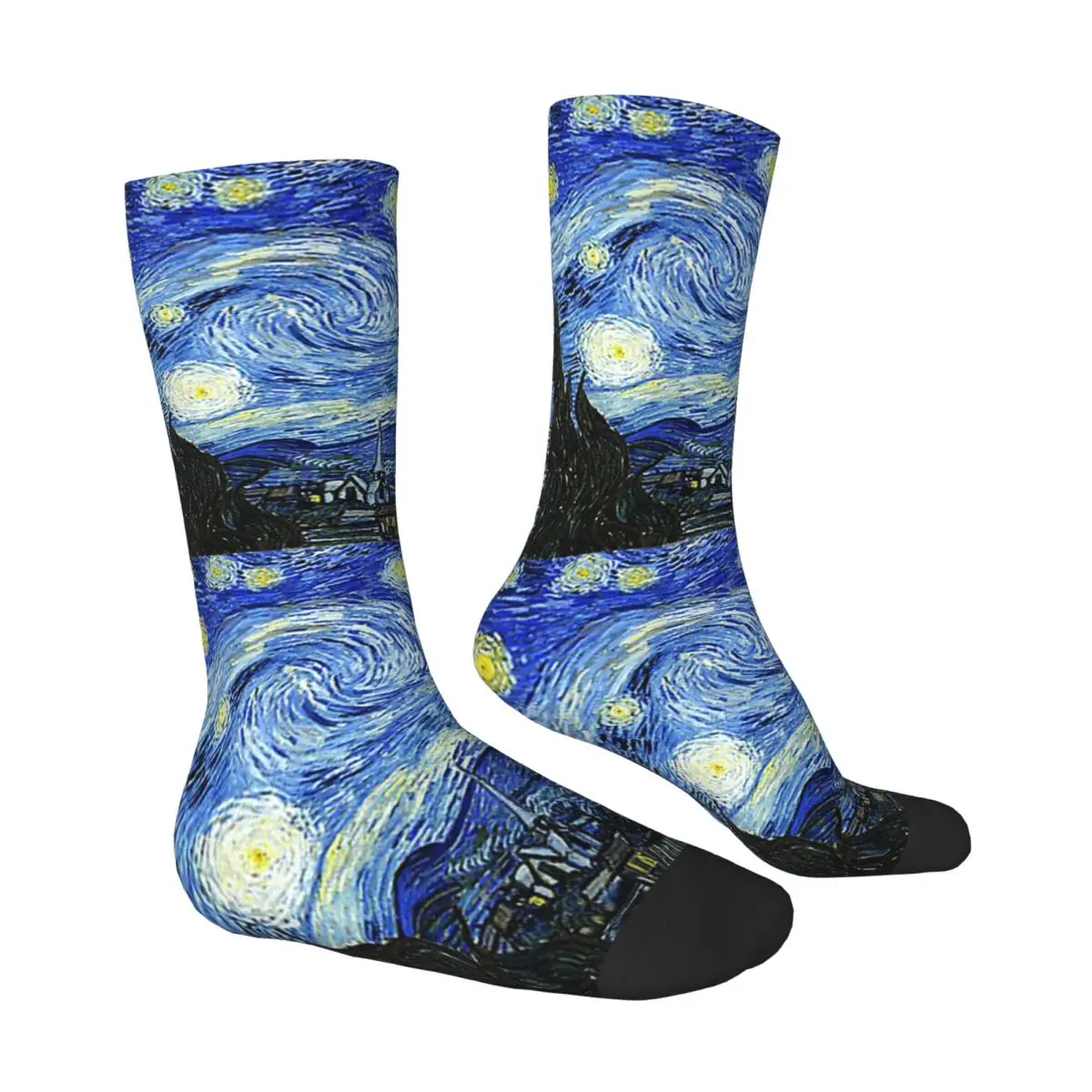 

Всесезонные носки Винсента Ван Гога «Звездная ночь» в стиле Харадзюку, спортивные носки средней длины, чулки в стиле хип-хоп для мужчин и женщин, подарки