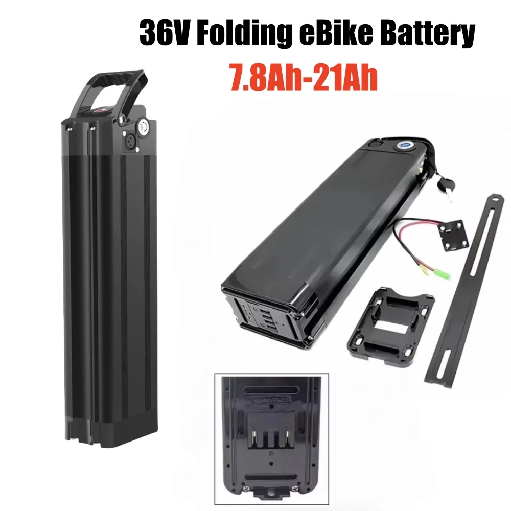 Long Range 36V 21Ah 17Ah Silverfish Battery Built-in BMS Protection + 42V 2A Charger for 250W-750W Bicycle Accessories