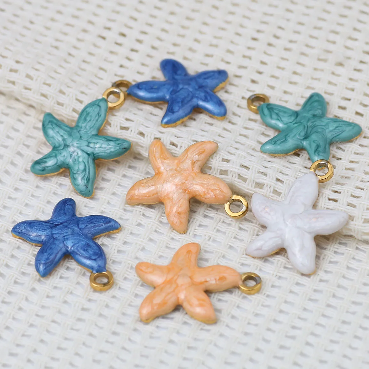 

Подвеска-морская звезда из нержавеющей стали 19x23 мм, разноцветная, ручной работы, для изготовления ювелирных изделий, ожерелий, браслетов, аксессуаров
